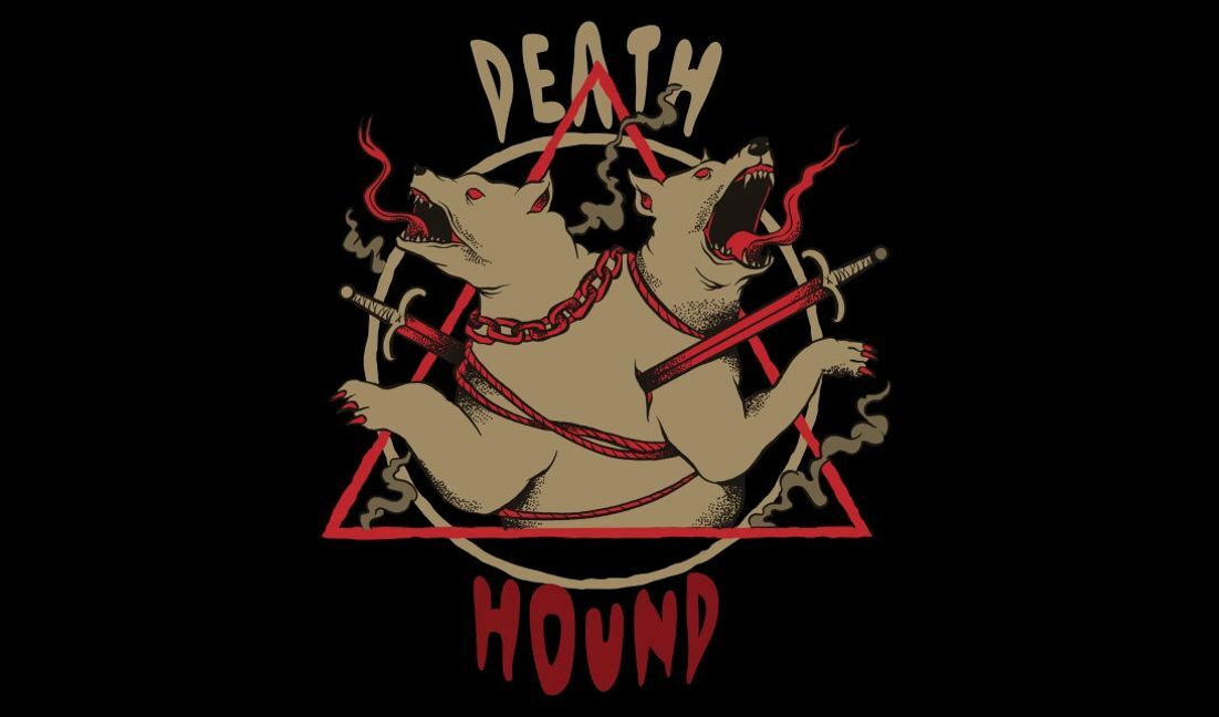 Fierce death hound graphic design t-shirt design template