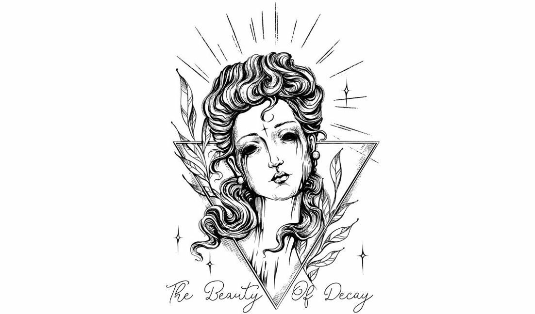 Elegant vintage woman illustration with floral elements t-shirt design template