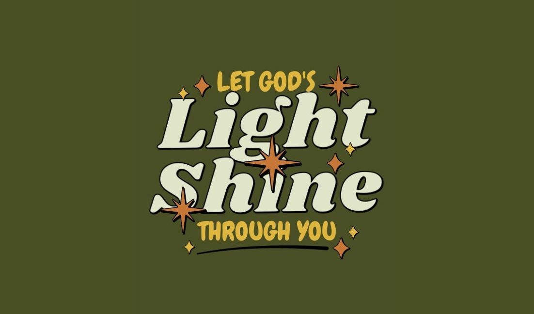 Inspirational faith-based design with stars t-shirt design template