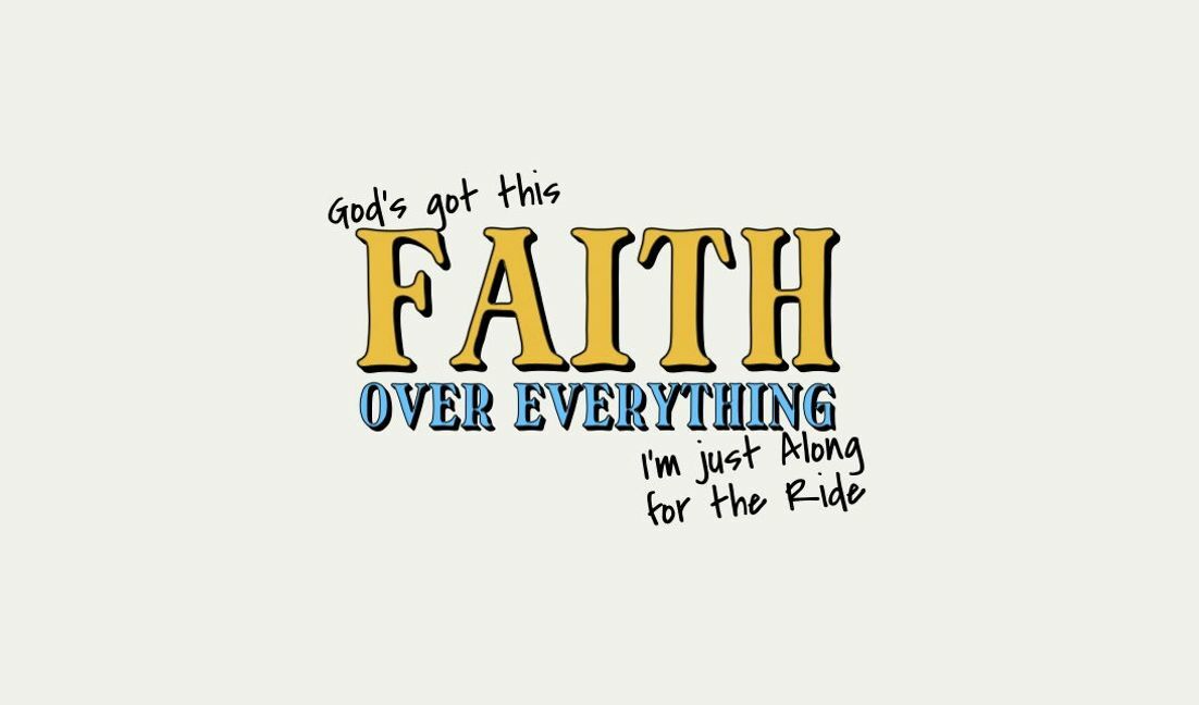 Plantilla de diseño para camiseta Diseño de cita inspiradora de fe