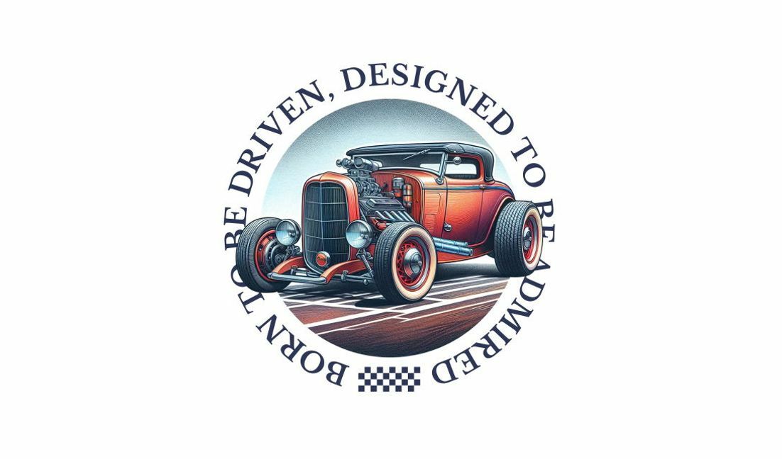 Stilvolles Vintage-Hot-Rod-Design T-Shirt-Designvorlage