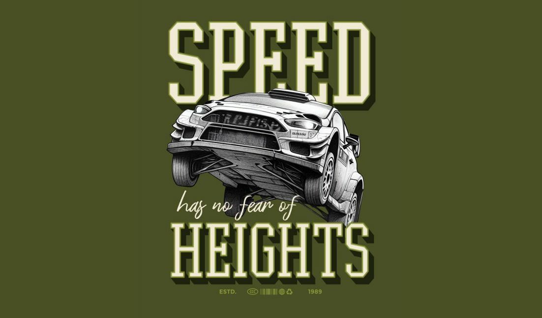 Modelo de design para camiseta Design de citação de corrida dinâmica