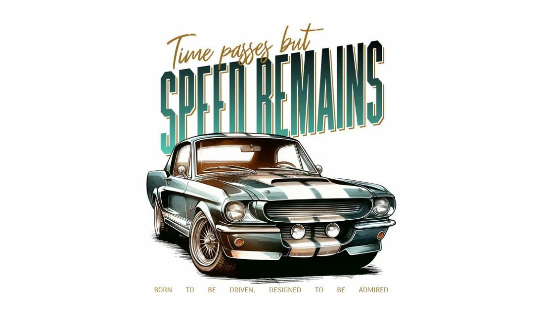 Modelo de design para camiseta Design de citação de muscle car vintage