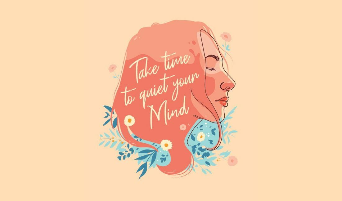 Inspirational mindfulness quote illustration t-shirt design template