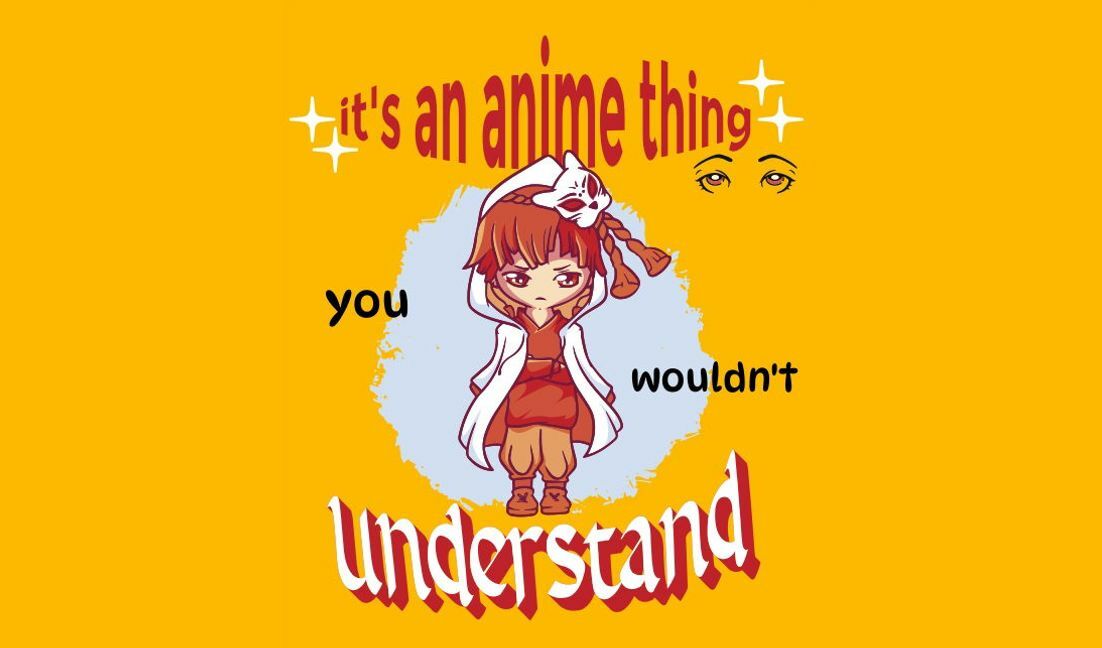 Modelo de design para camiseta Design fofo de citação de anime para fãs