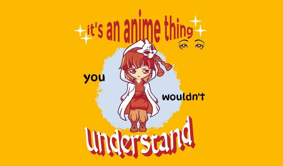 Plantilla de diseño para camiseta Lindo diseño de cita de anime para fanáticos.