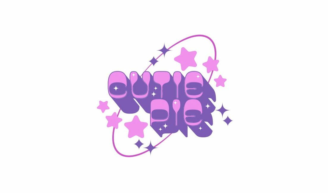 Playful retro graphic design with cutie pie text and stars t-shirt design template