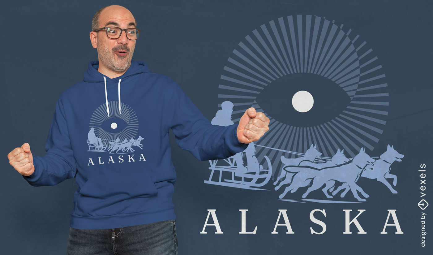 Alaska Schlittenhunde T-Shirt Design