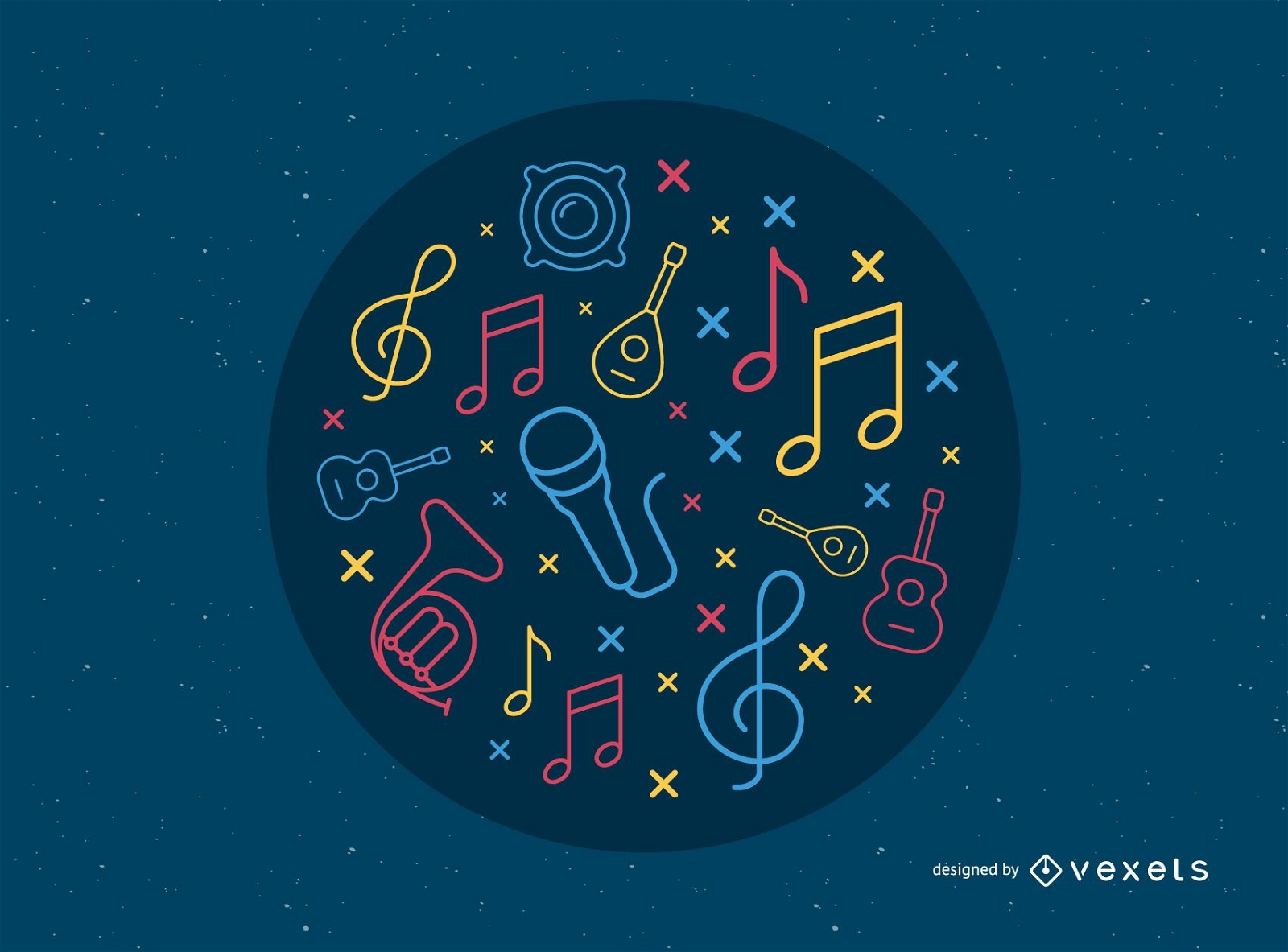 Music Notes Vector Background