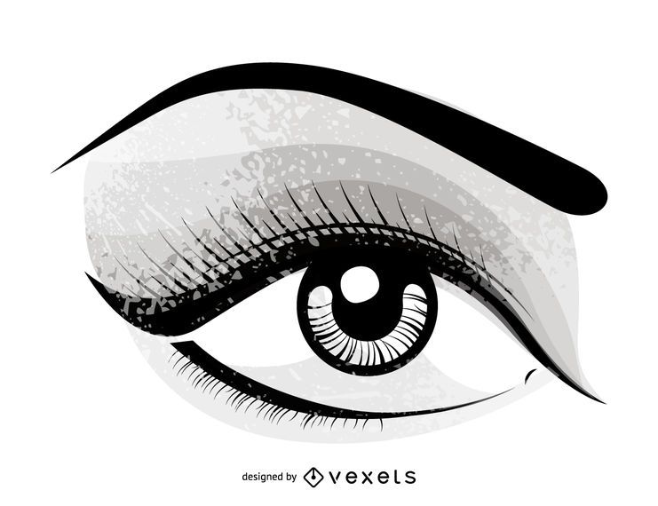 Vector de ojos pintados a mano Vector de ojos pintados a mano