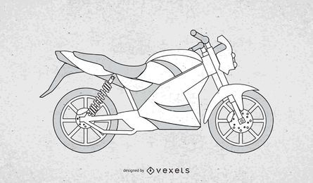 Black and white Motorcycle vector 