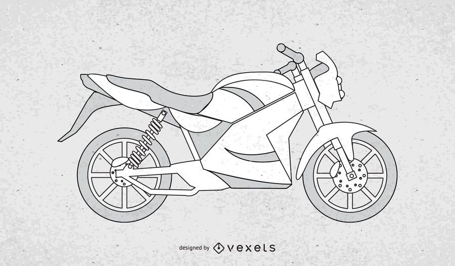 Black and white Motorcycle vector Black and white Motorcycle vector