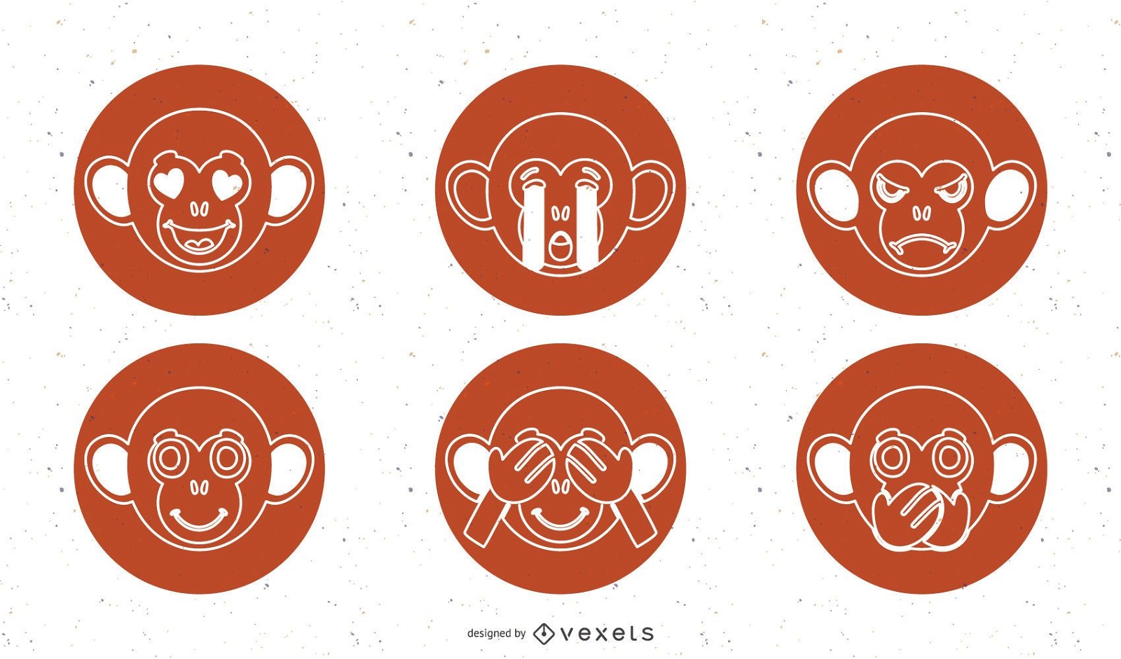 Monkey Vector Icons Pack