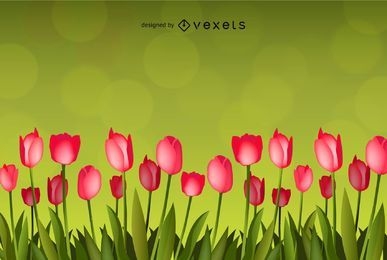 Blume mit grünem Hintergrund Vector Art