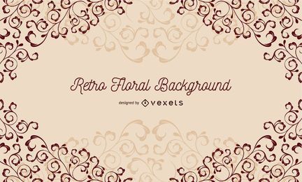 Fundo Retro Floral Vector