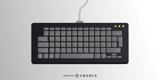 Vector teclado negro