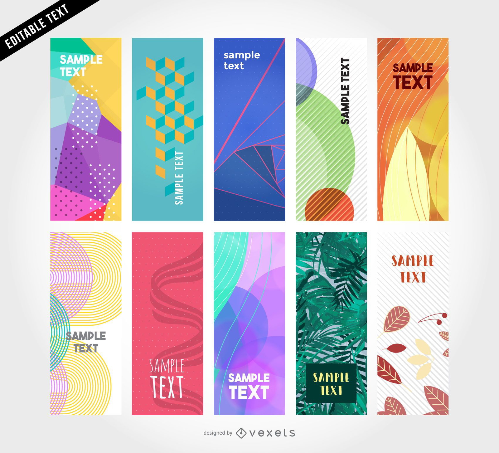 10 vector vertical banner templates Vector download