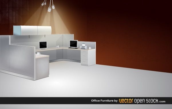 Mobiliario de oficina 3D
