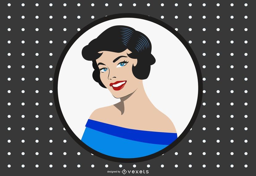 Pop-Art-Mädchen-Vektor Pop-Art-Mädchen-Vektor