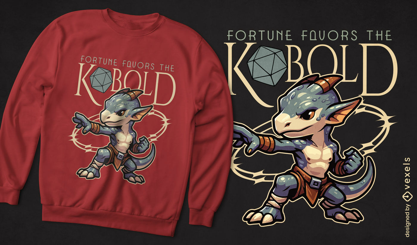 Design de camiseta do personagem Chibi Kobold