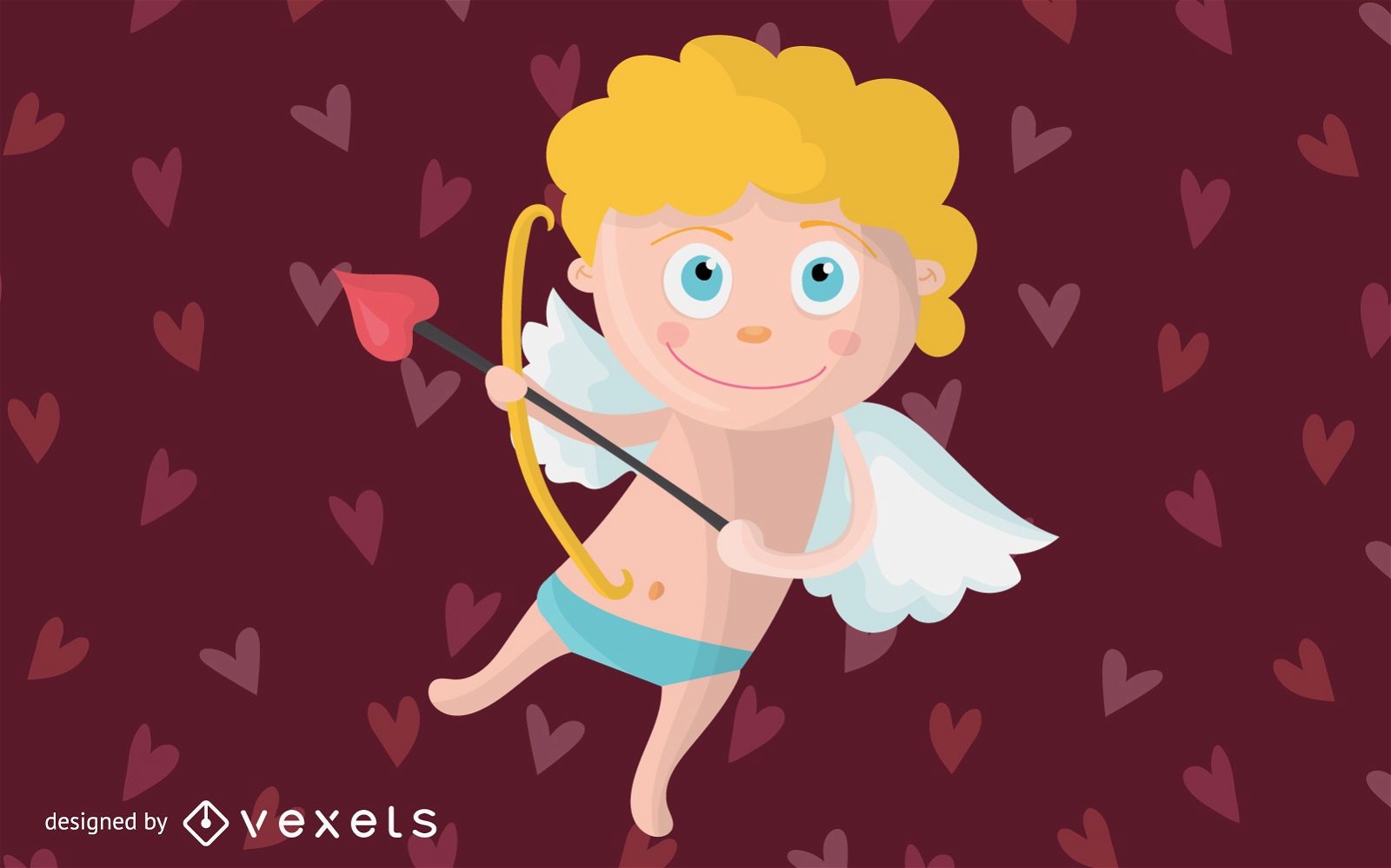 Cute Cupid Illustration Design 