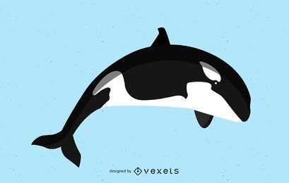 Imagen vectorial de ballena asesina