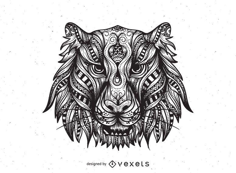 Tigerkopf-Vektor Tigerkopf-Vektor