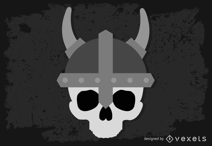 Vector cráneo vikingo Vector cráneo vikingo