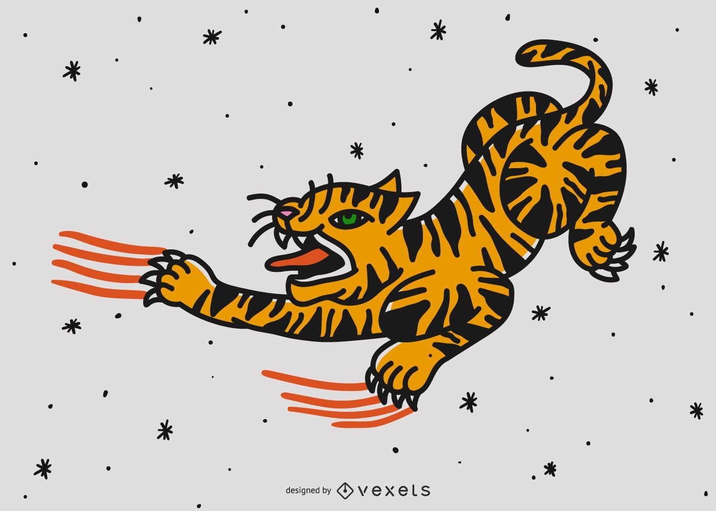 FREE TATTOO STYLE VECTOR TIGER