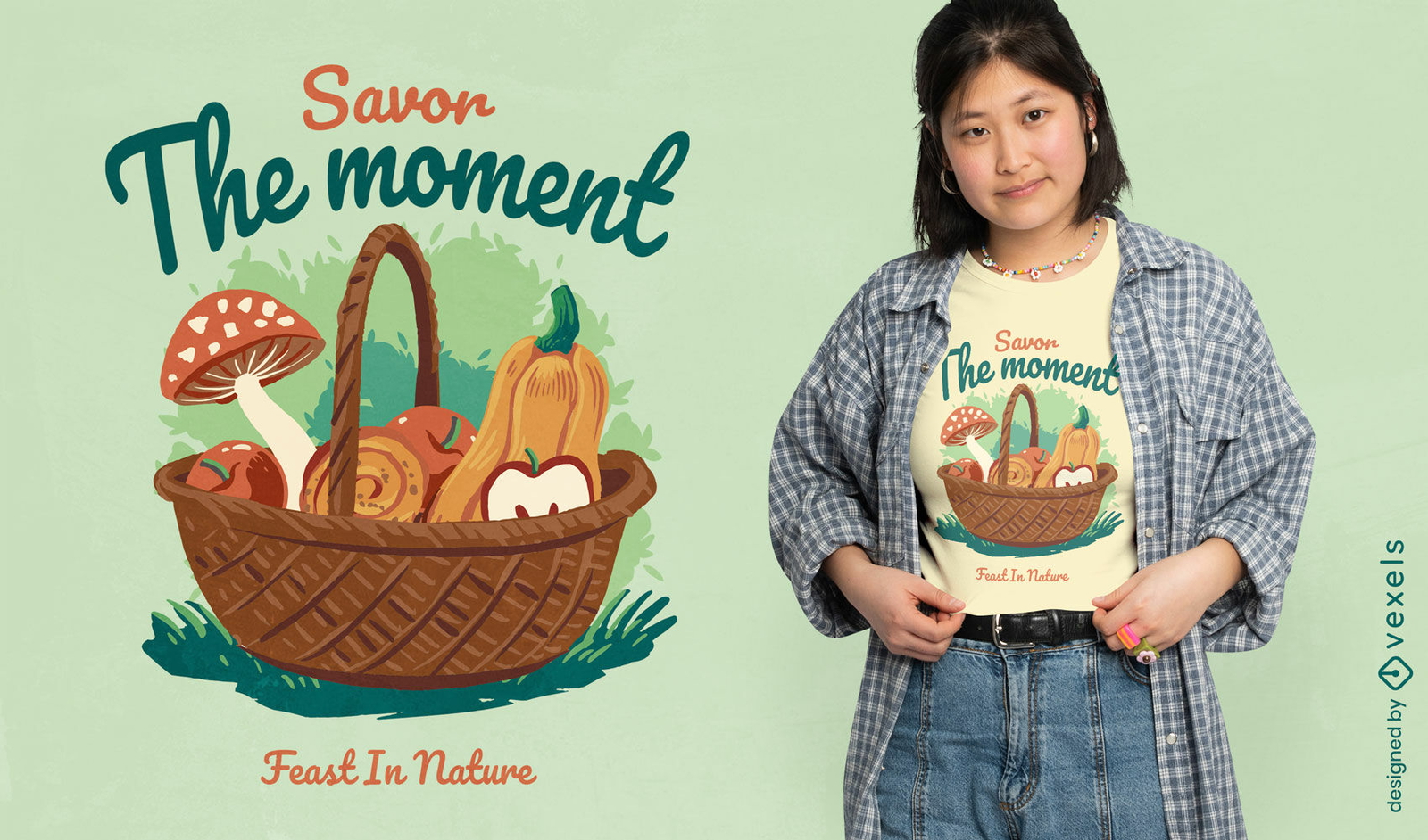 Thanksgiving basket t-shirt design