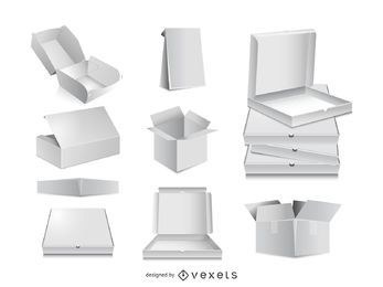 3D Packaging box vector templates for your design 3D Packaging box vector templates for your design