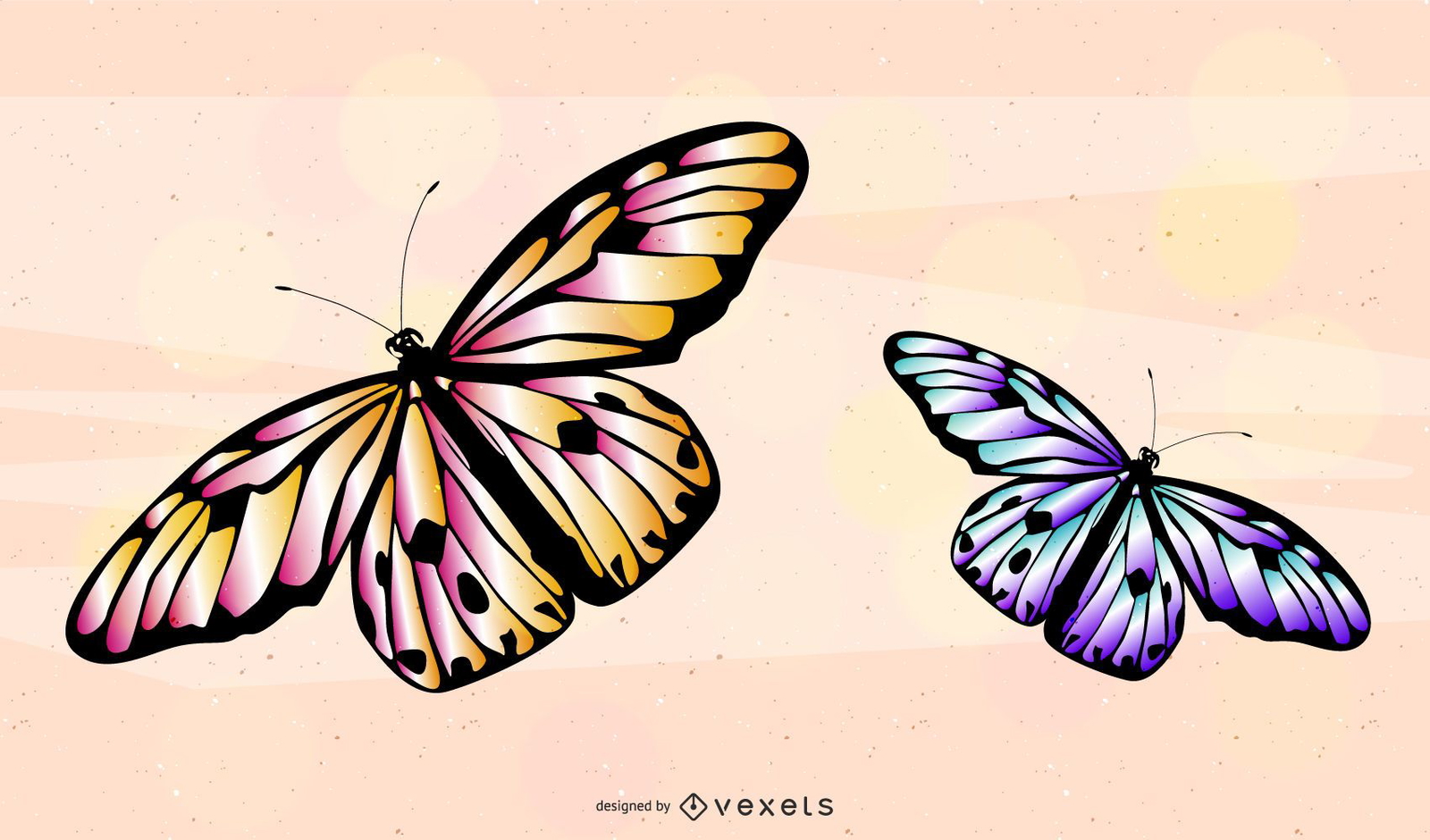 3D Butterfly Vector