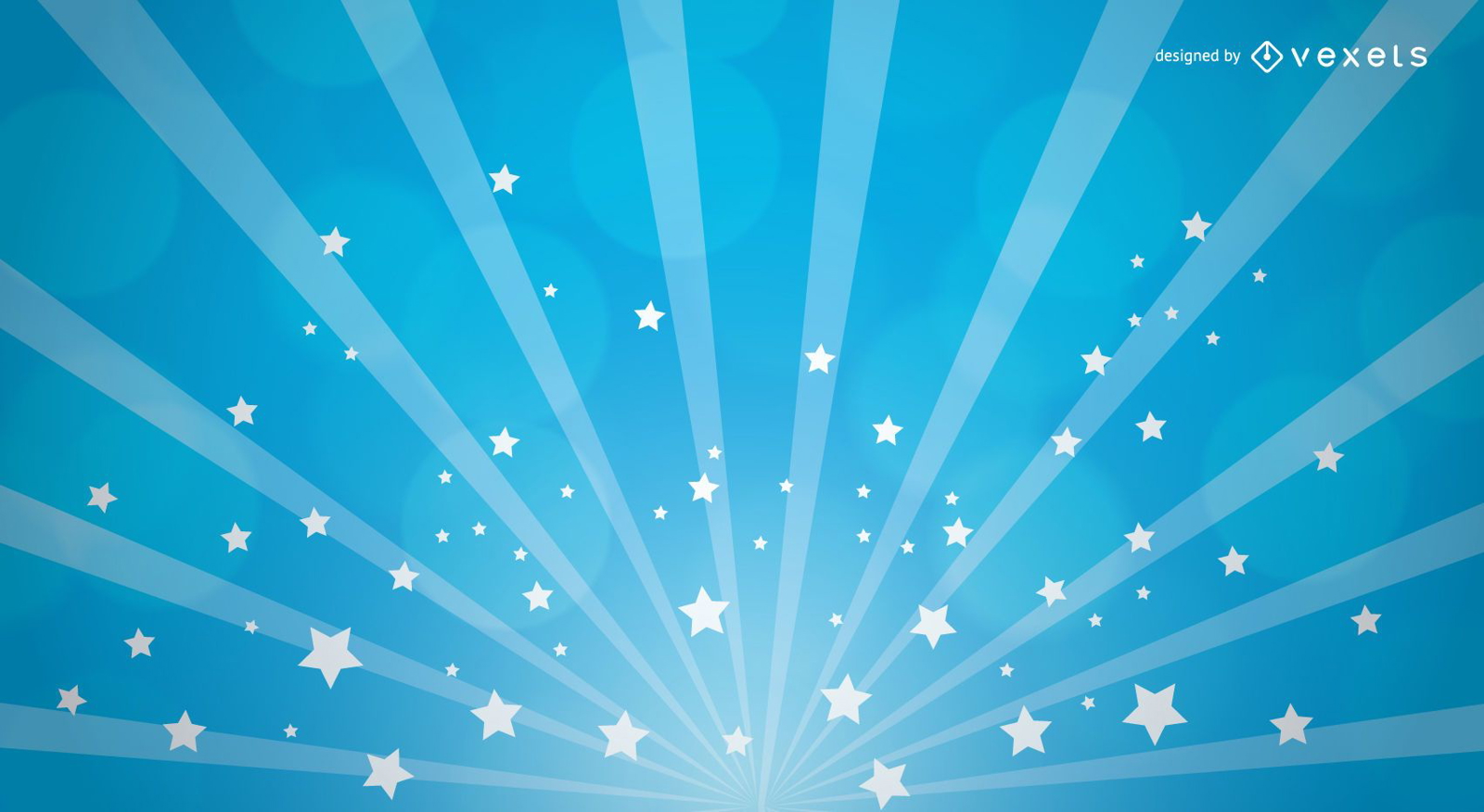 Blue Shining Light Star Burst Background High-Res Vector Graphic