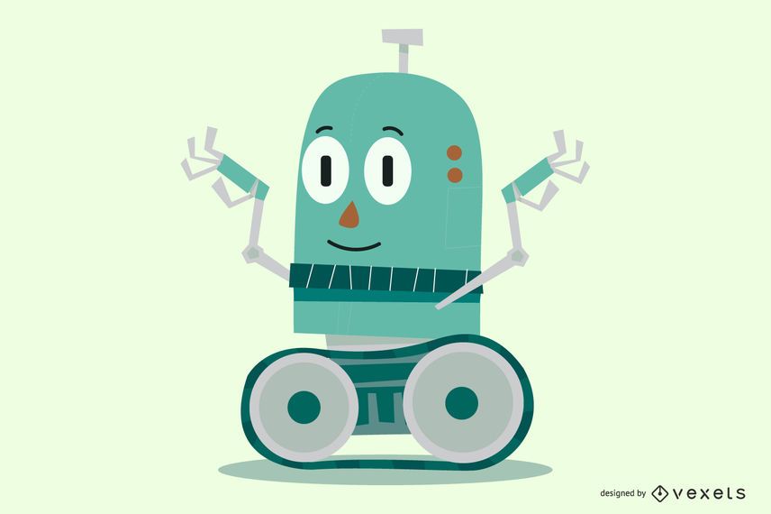 Personagem de desenho animado robô Personagem de desenho animado robô