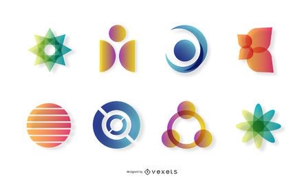 Logotipos de cores diferentes