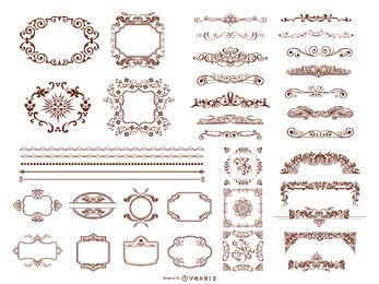 Retro Design Elements Kollektion