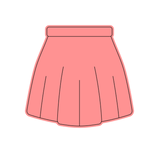 Lindo diseño de falda plisada Diseño PNG