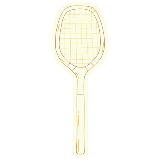 Ilustração elegante de raquete vintage Desenho PNG