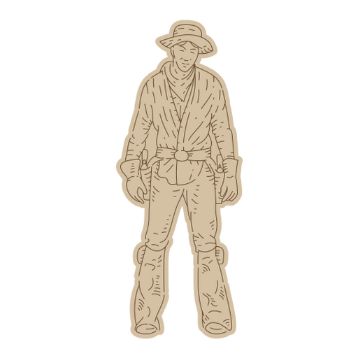 Vintage-Landwirt-Illustrationsdesign PNG-Design