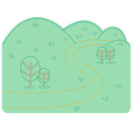 Diseño de ilustración de paisaje de carretera minimalista Diseño PNG