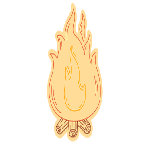 Diseño de ilustración de llamas de fogata acogedora Diseño PNG