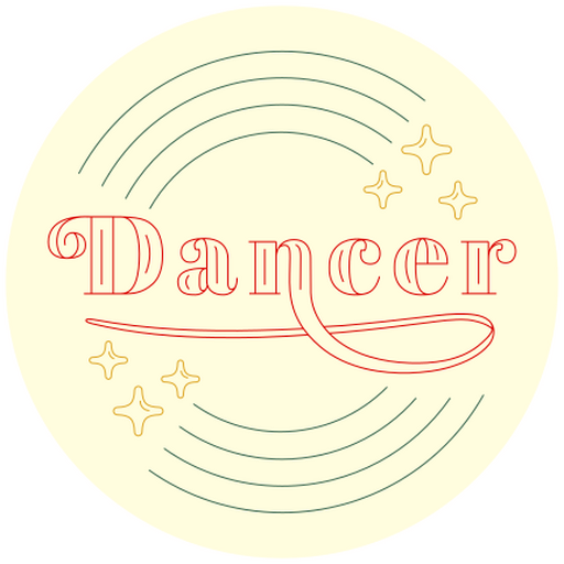 Diseño de bailarina juguetona con tipografía de estilo vintage. Diseño PNG