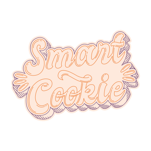 Playful cookie-themed motivational quote sticker design PNG Design