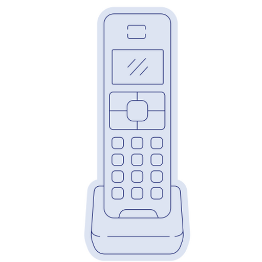 Retro cordless phone design PNG Design