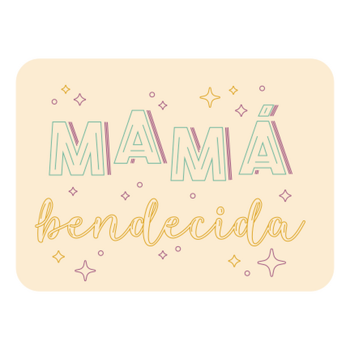 Design charmoso da mamãe bendecida Desenho PNG
