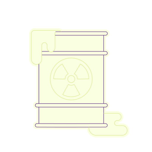 Quirky toxic waste barrel illustration PNG Design