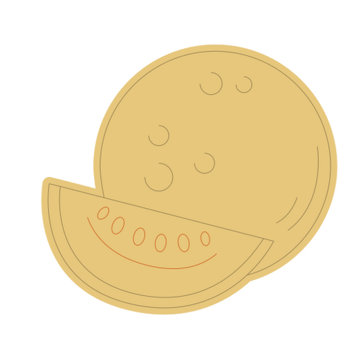 Playful melon illustration design PNG Design