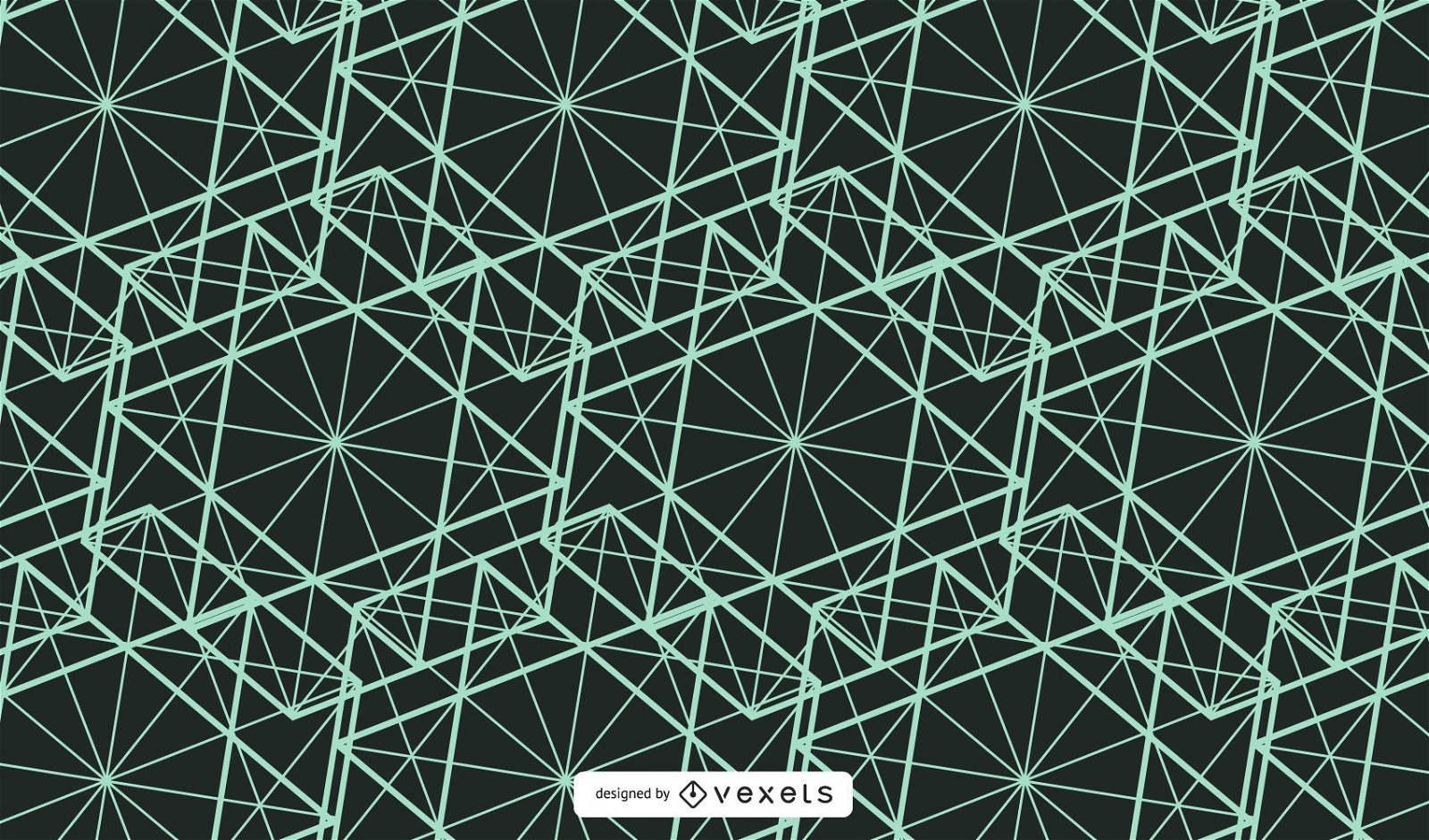 Abstract Geometric Hexagonal Pattern