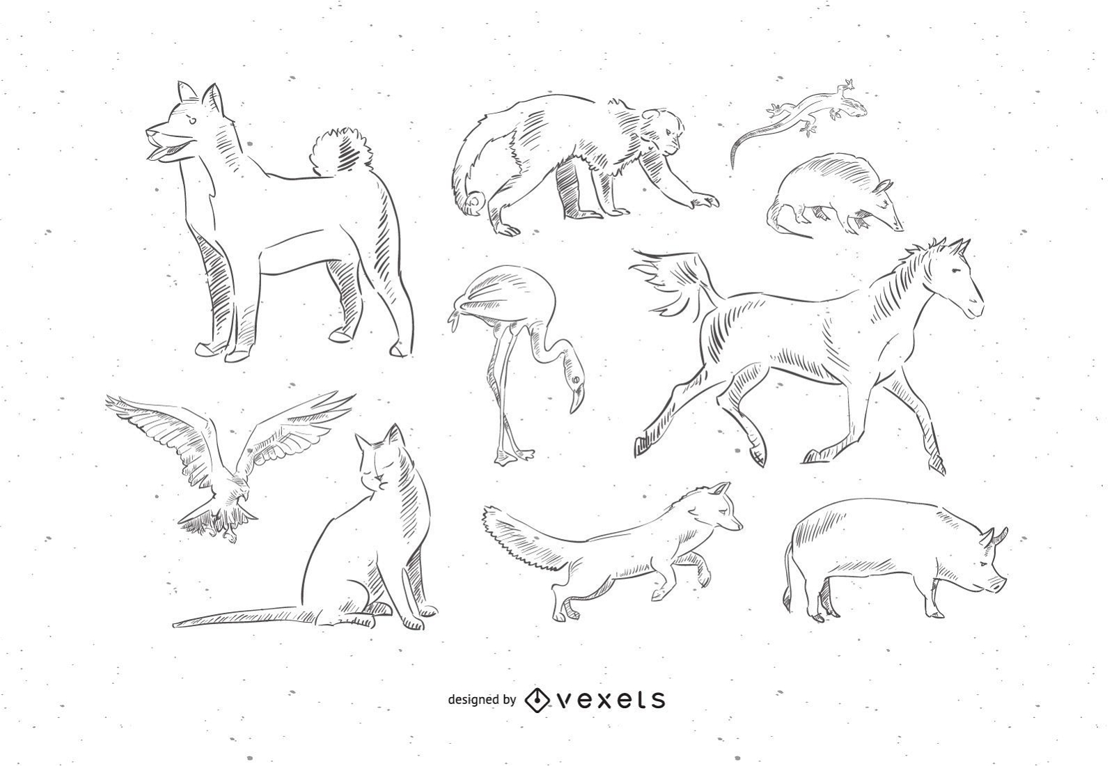 10 mascotes de vetores animais