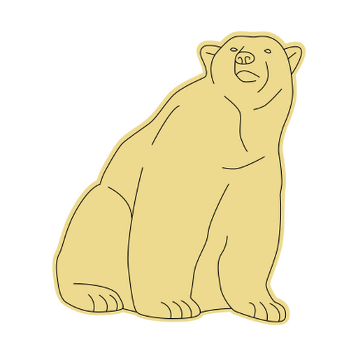 Stylized bear illustration design PNG Design